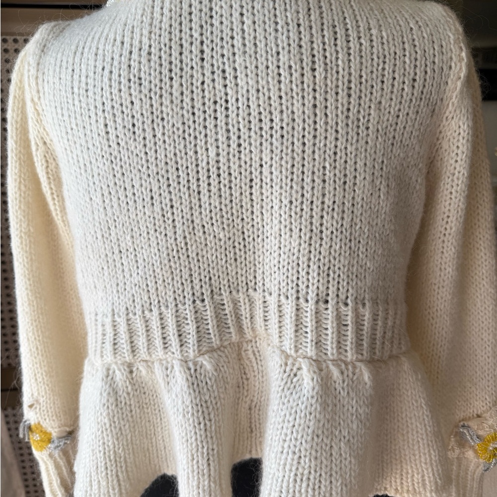 Embroidered Cream Sweater - Picture 3 of 5